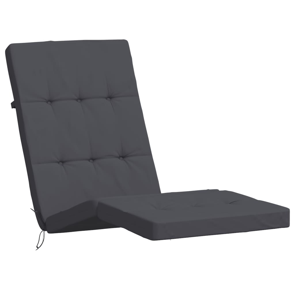 Coussins de chaise longue lot de 2 anthracite tissu oxford