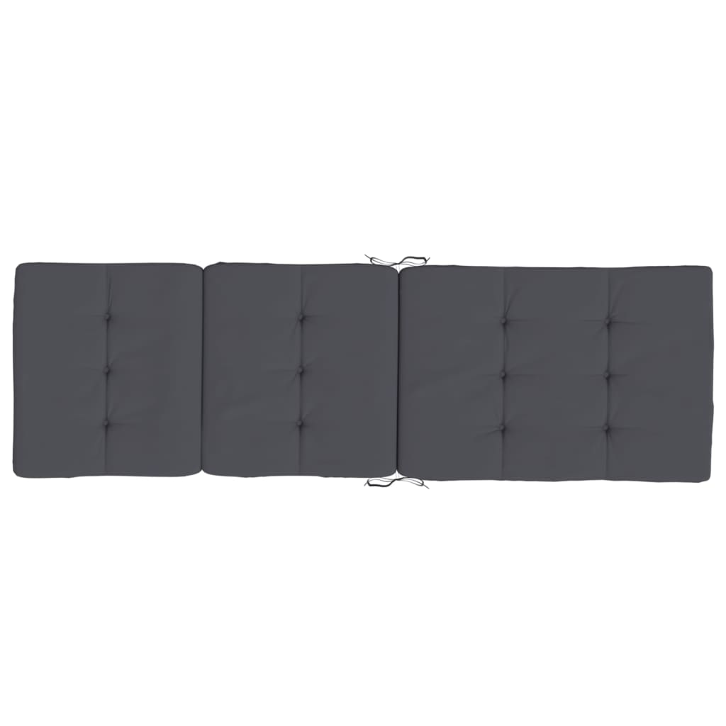 Coussins de chaise longue lot de 2 anthracite tissu oxford