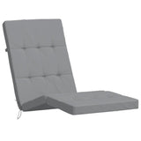 Coussins de chaise longue lot de 2 gris tissu oxford