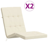 Coussins de chaise longue lot de 2 crème tissu oxford