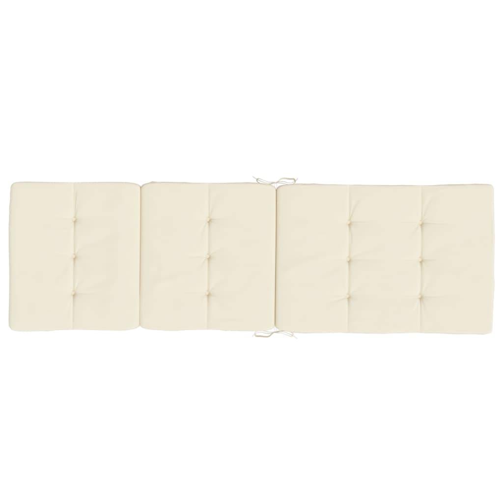 Coussins de chaise longue lot de 2 crème tissu oxford