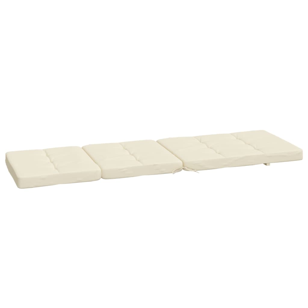 Coussins de chaise longue lot de 2 crème tissu oxford