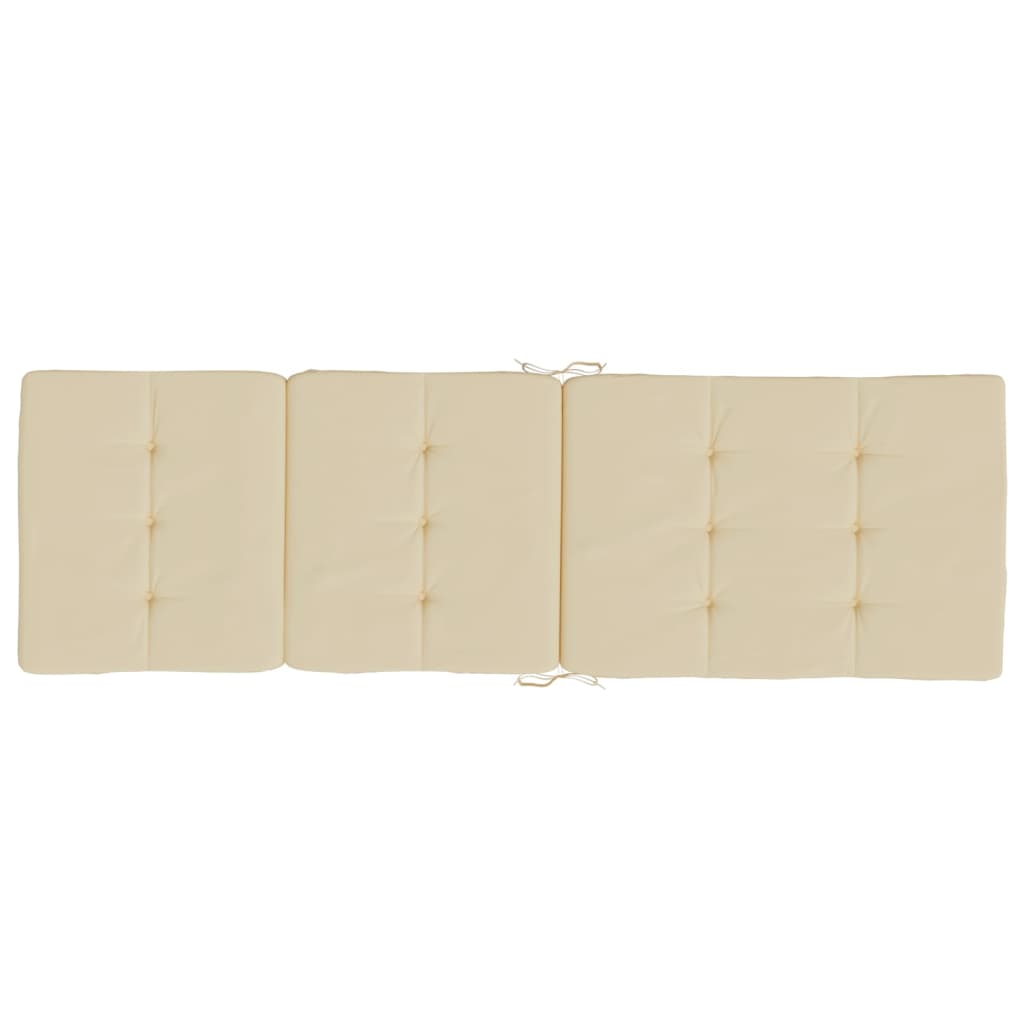 Coussins de chaise longue lot de 2 beige tissu oxford