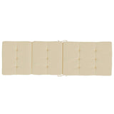 Coussins de chaise longue lot de 2 beige tissu oxford