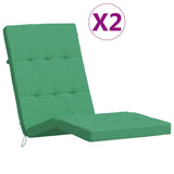 Coussins de chaise longue lot de 2 vert tissu oxford