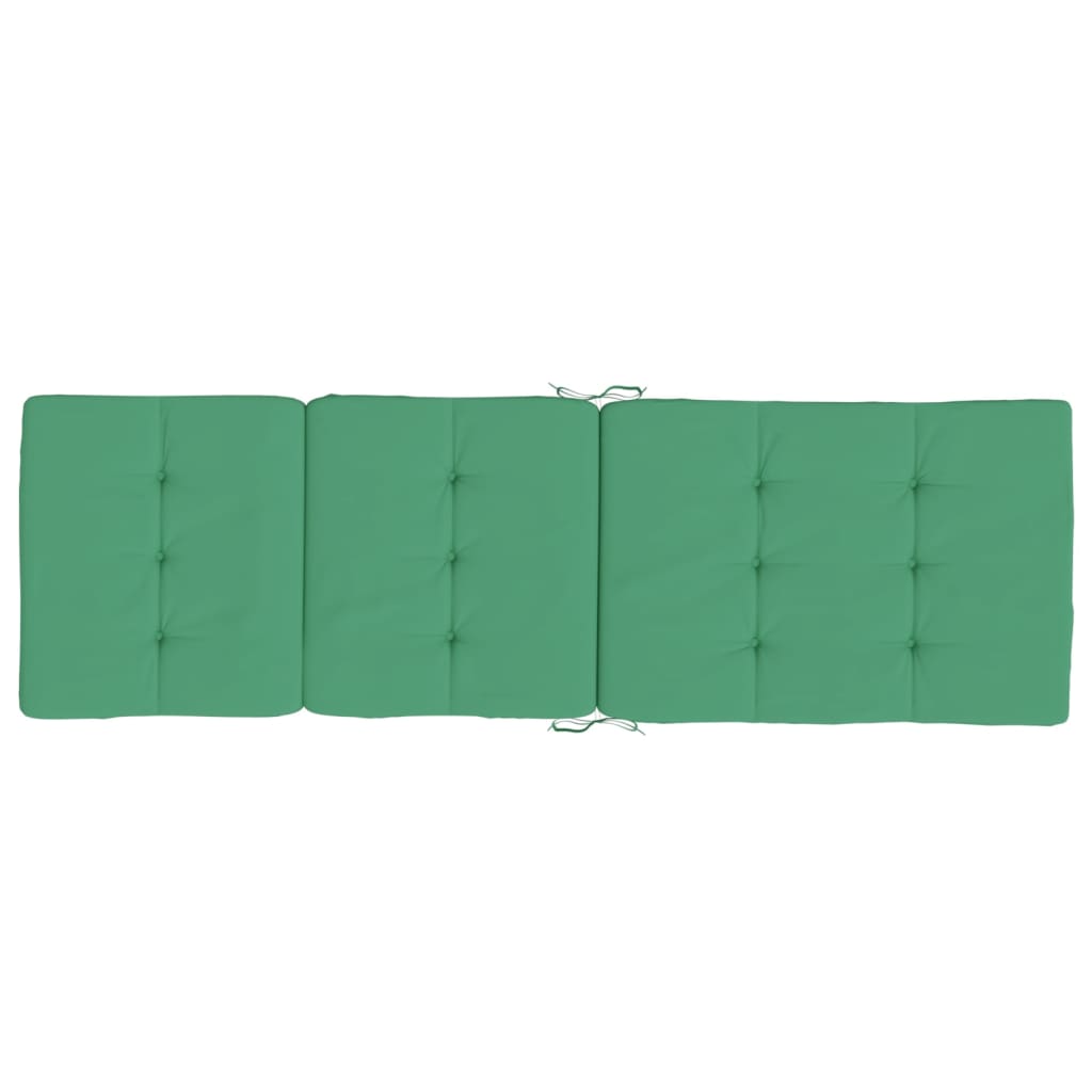 Coussins de chaise longue lot de 2 vert tissu oxford