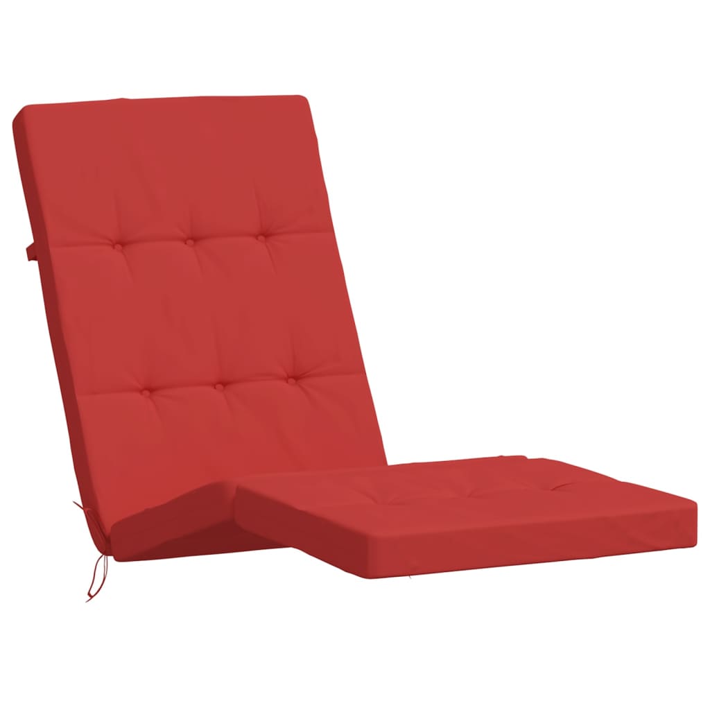 Coussins de chaise longue lot de 2 rouge tissu oxford