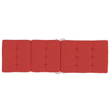 Coussins de chaise longue lot de 2 rouge tissu oxford