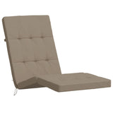 Coussins de chaise longue lot de 2 taupe tissu oxford