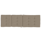 Coussins de chaise longue lot de 2 taupe tissu oxford