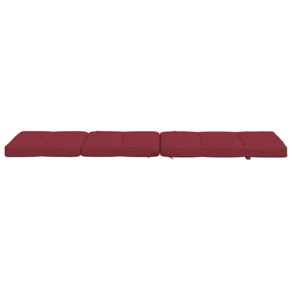 Coussins de chaise longue lot de 2 rouge bordeaux tissu oxford