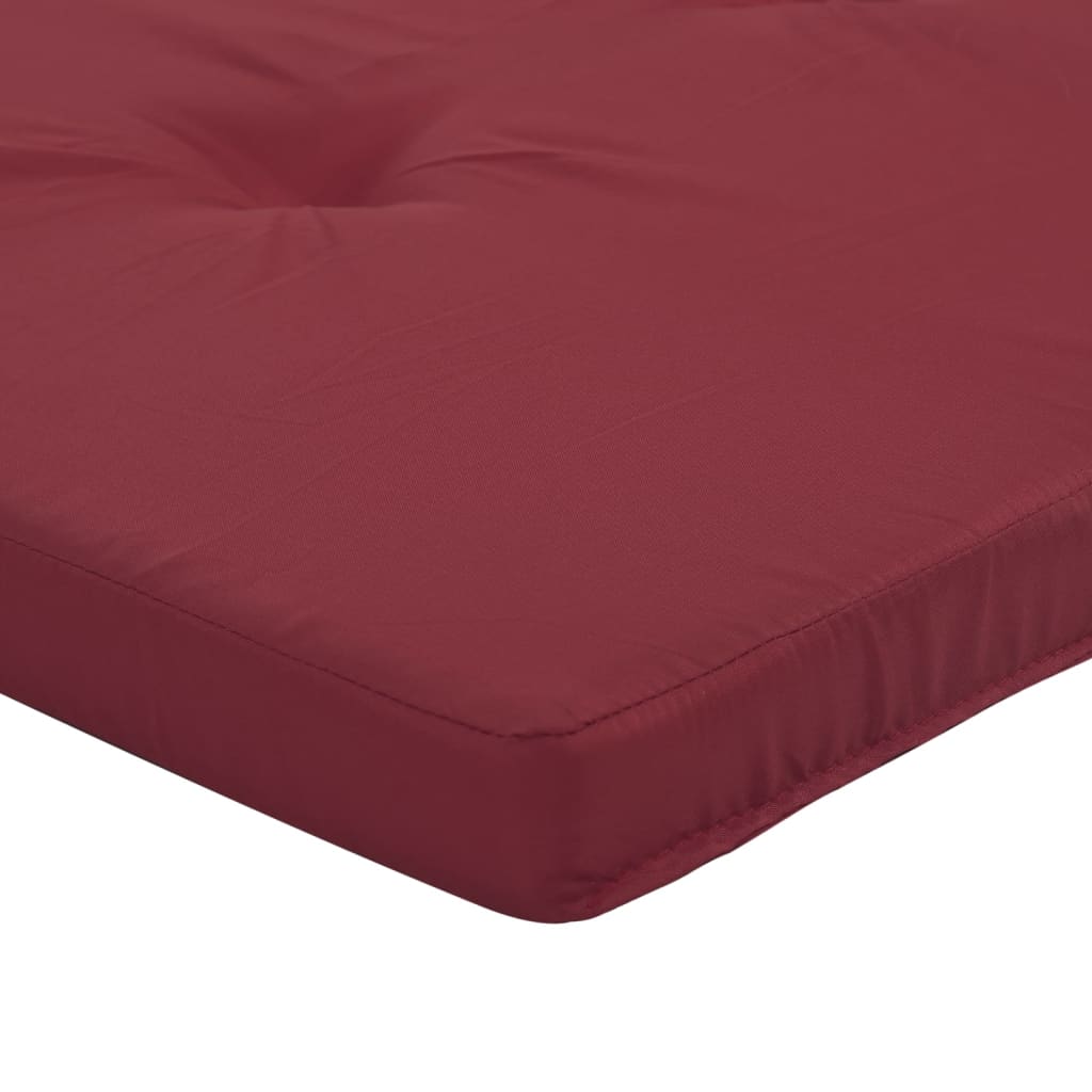 Coussins de chaise longue lot de 2 rouge bordeaux tissu oxford