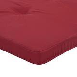 Coussins de chaise longue lot de 2 rouge bordeaux tissu oxford