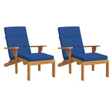 Coussins de chaise longue lot de 2 bleu royal tissu oxford