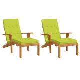 Coussins de chaise longue lot de 2 vert vif tissu oxford