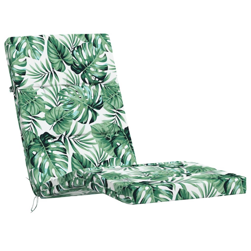 Coussins de chaise longue lot de 2 motif de feuilles