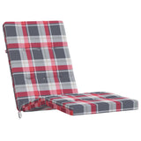 Coussins de chaise longue lot de 2 motif à carreaux rouges