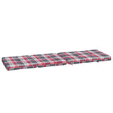 Coussins de chaise longue lot de 2 motif à carreaux rouges