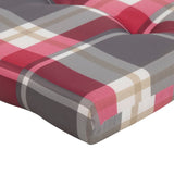 Coussins de chaise longue lot de 2 motif à carreaux rouges