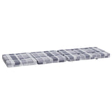 Coussins de chaise longue lot de 2 gris motif à carreaux