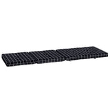 Coussins de chaise longue lot de 2 noir motif à carreaux