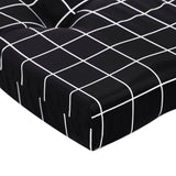 Coussins de chaise longue lot de 2 noir motif à carreaux