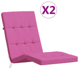 Coussins de chaise longue lot de 2 rose tissu oxford