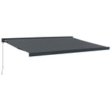 Auvent rétractable anthracite 4,5x3 m tissu et aluminium