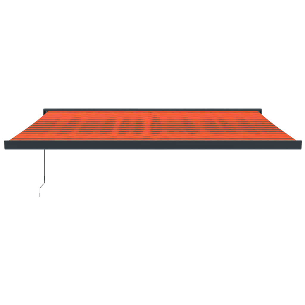 Orange and brown retractable awning 4x3 m fabric and aluminum