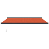 Orange and brown retractable awning 4x3 m fabric and aluminum