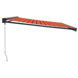 Orange and brown retractable awning 4x3 m fabric and aluminum