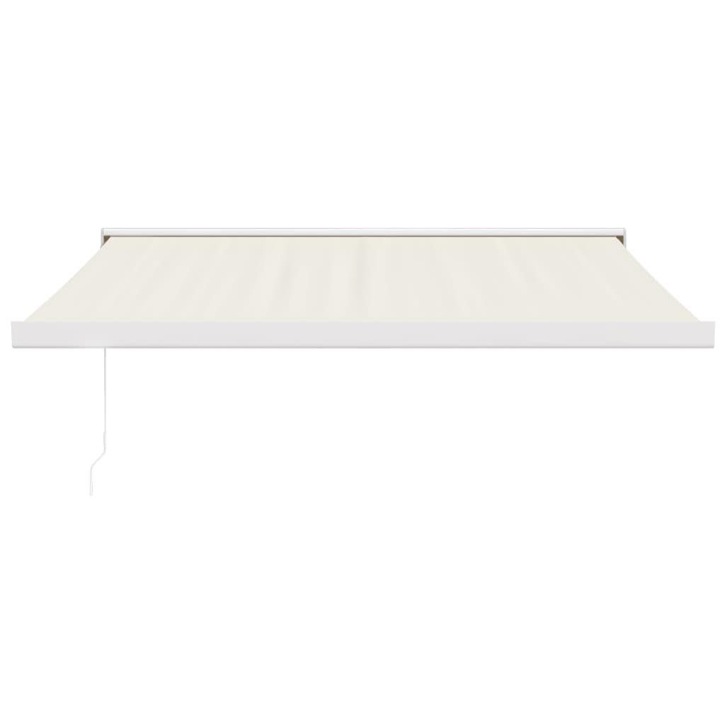 Auvent rétractable crème 3x2,5 m tissu et aluminium