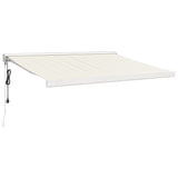 Auvent rétractable crème 3,5x2,5 m tissu et aluminium