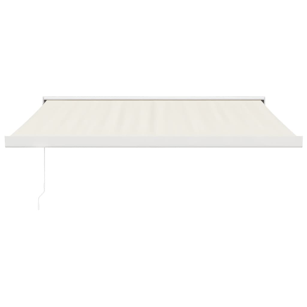 Auvent rétractable crème 3,5x2,5 m tissu et aluminium