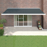 Anthracite retractable awning 5x3 m fabric and aluminum