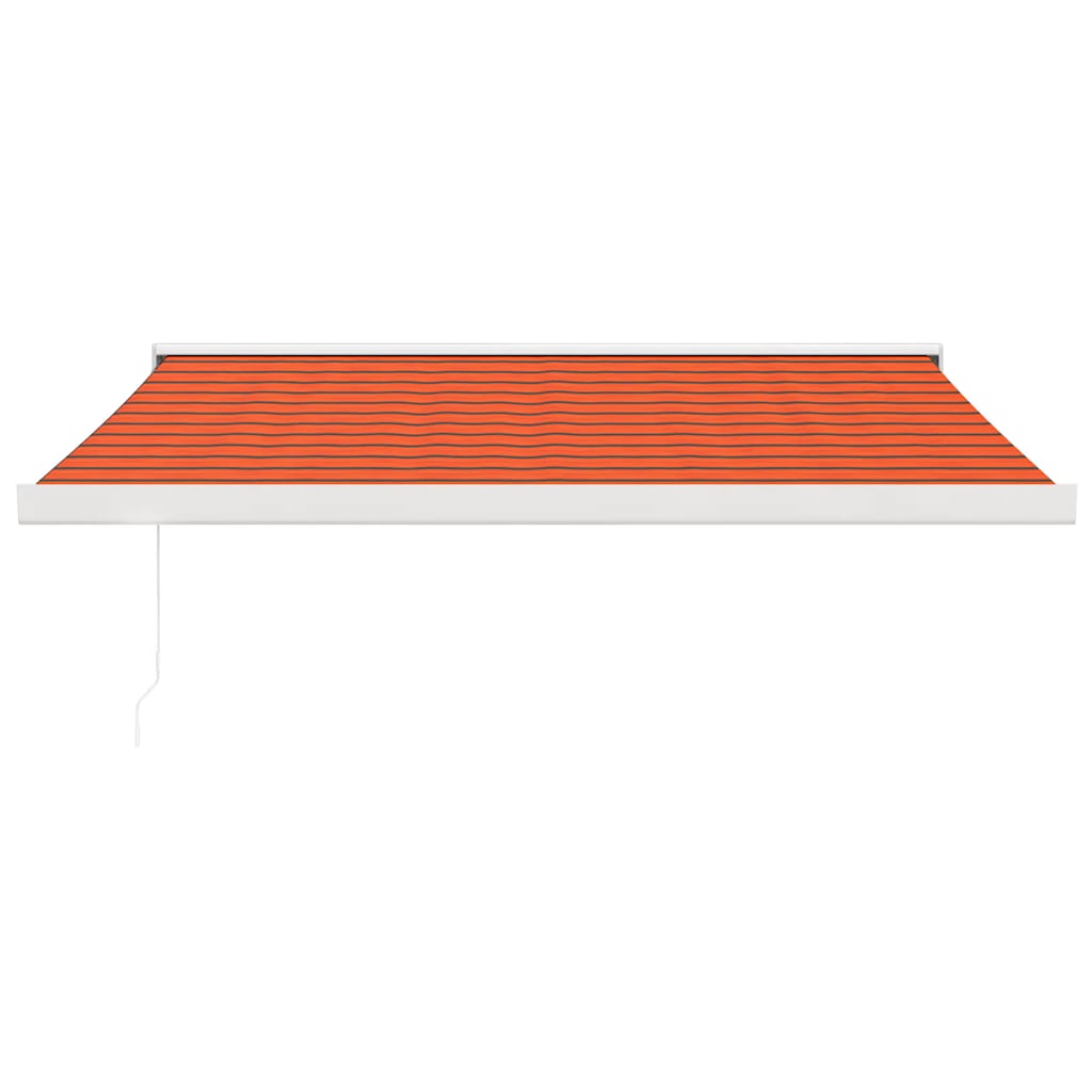 Auvent rétractable orange et marron 3x2,5 m tissu et aluminium