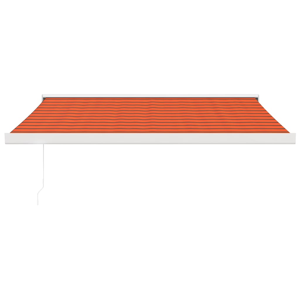 Auvent rétractable orange et marron 3,5x2,5m tissu et aluminium