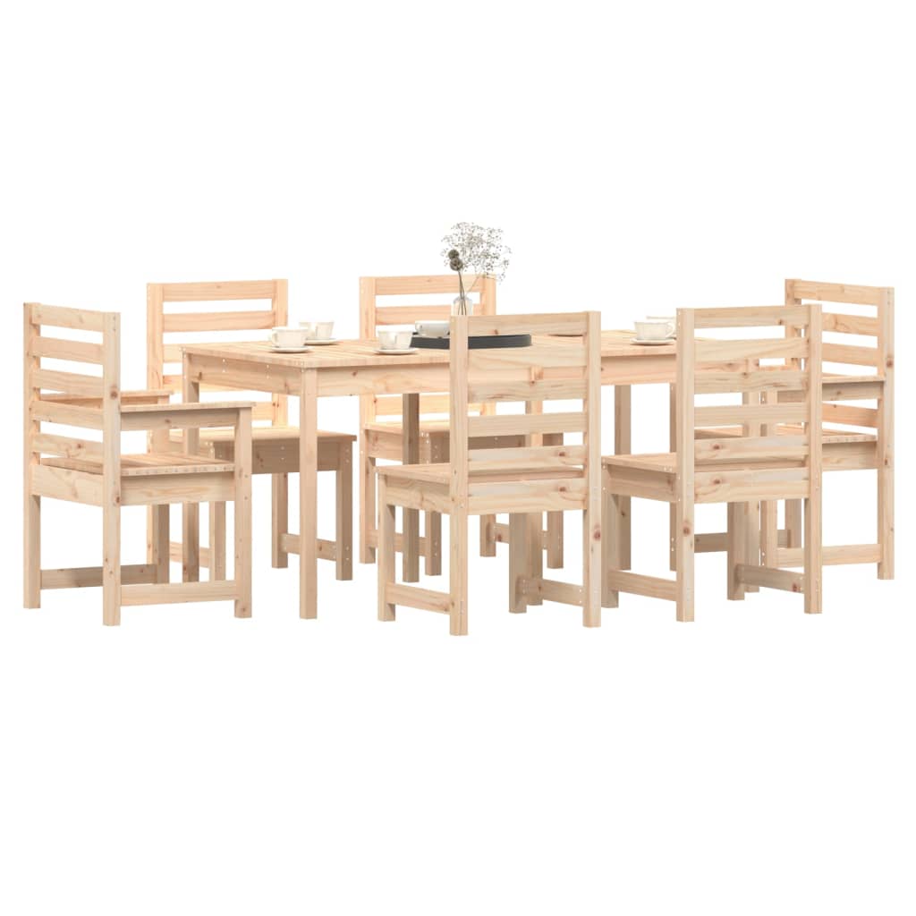 Ensemble à manger de jardin 7 pcs bois massif de pin