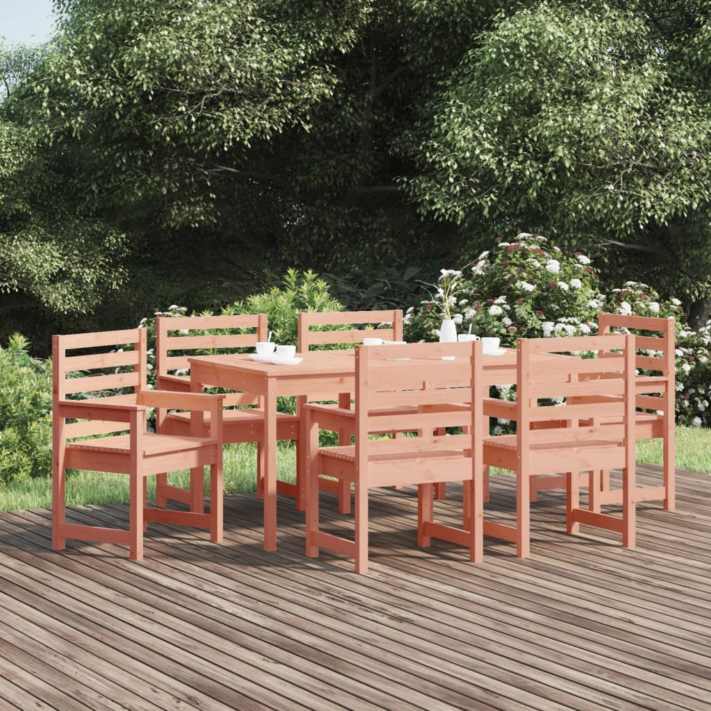 Ensemble à manger de jardin 7 pcs bois massif Douglas