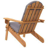 Chaise de jardin Adirondack avec coussins bois massif d'acacia