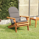 Chaise de jardin Adirondack avec coussins bois massif d'acacia