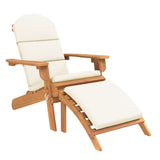 Chaise de jardin Adirondack et repose-pieds bois massif acacia