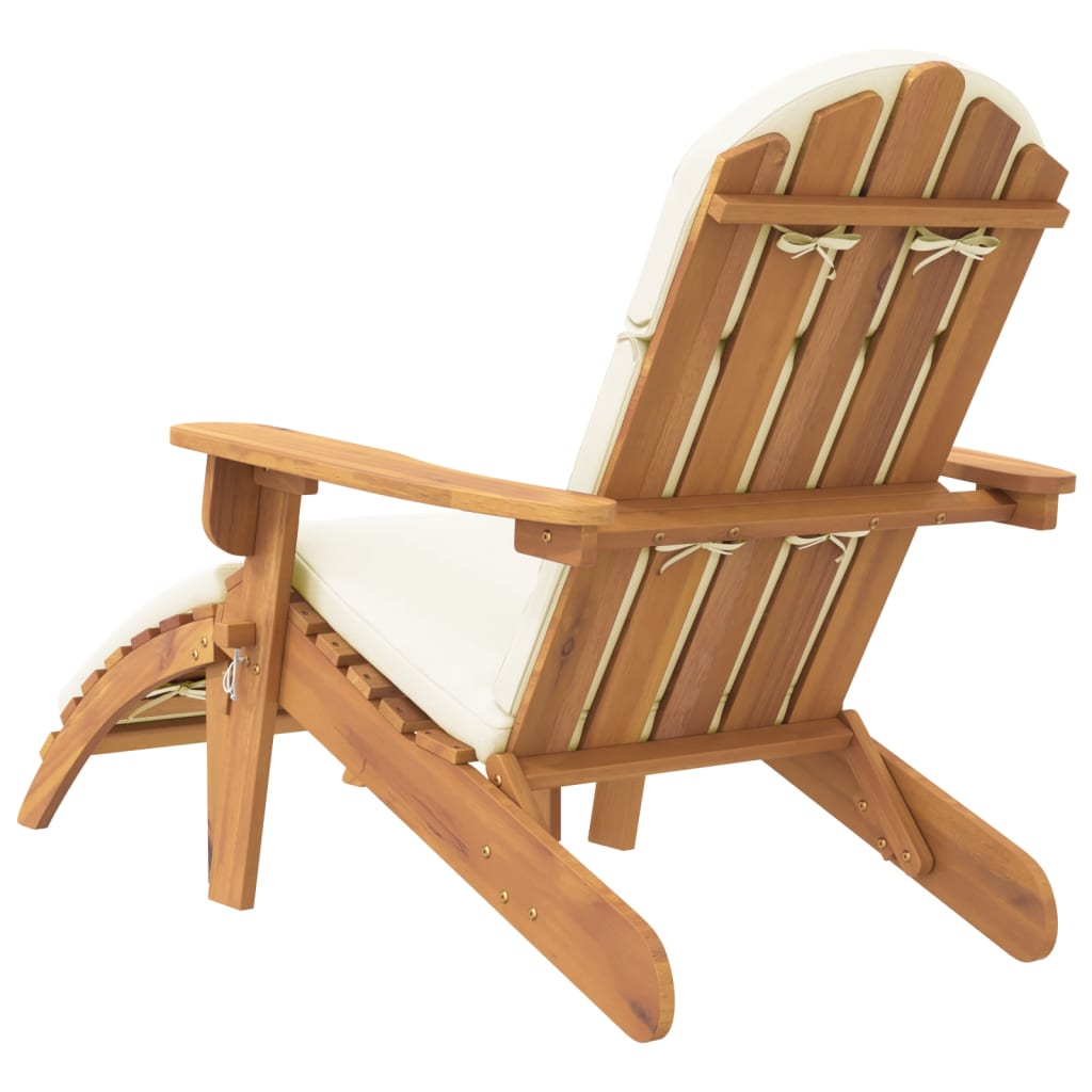 Chaise de jardin Adirondack et repose-pieds bois massif acacia