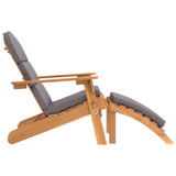 Chaise de jardin Adirondack et repose-pieds bois massif acacia