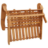 Adirondack Garden Bench and Cushions 126 cm Solid Acacia Wood