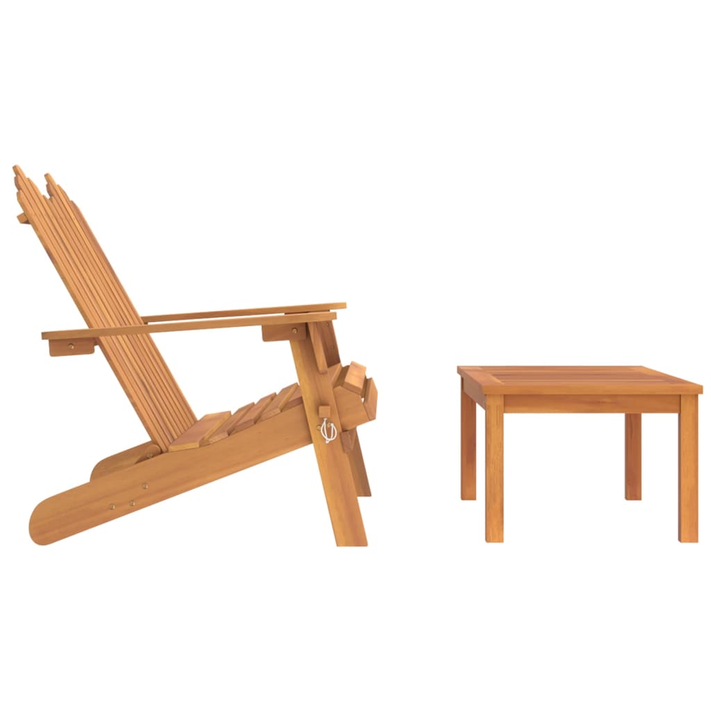 Ensemble de salon de jardin Adirondack 2 pcs bois acacia solide