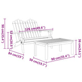 Ensemble de salon de jardin Adirondack 2 pcs bois acacia solide