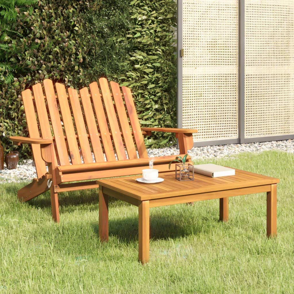 Ensemble de salon de jardin Adirondack 2 pcs bois acacia solide