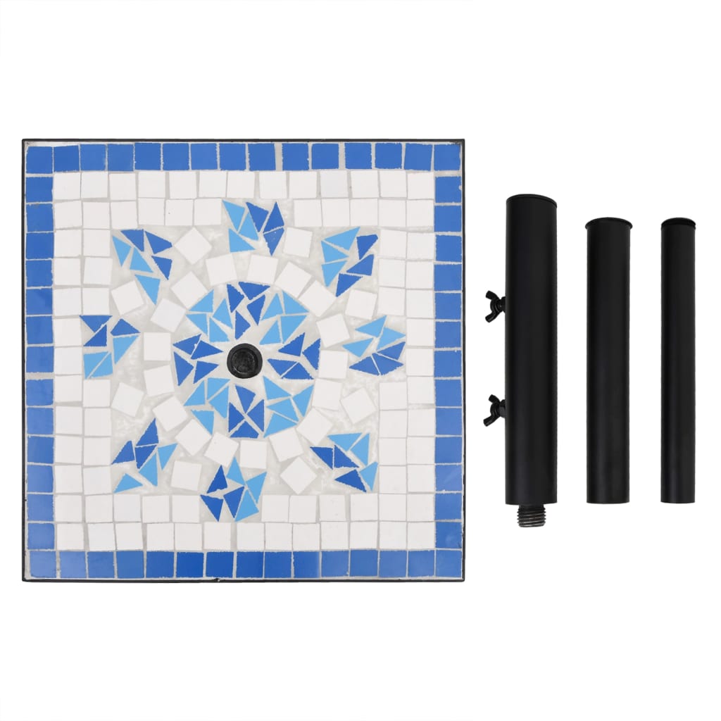 Blue and white square parasol base 12 kg