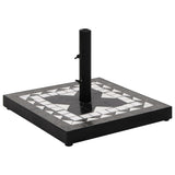 Base de parasol noir et blanc carré 12 kg